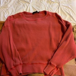 Red cropped sweatshirt